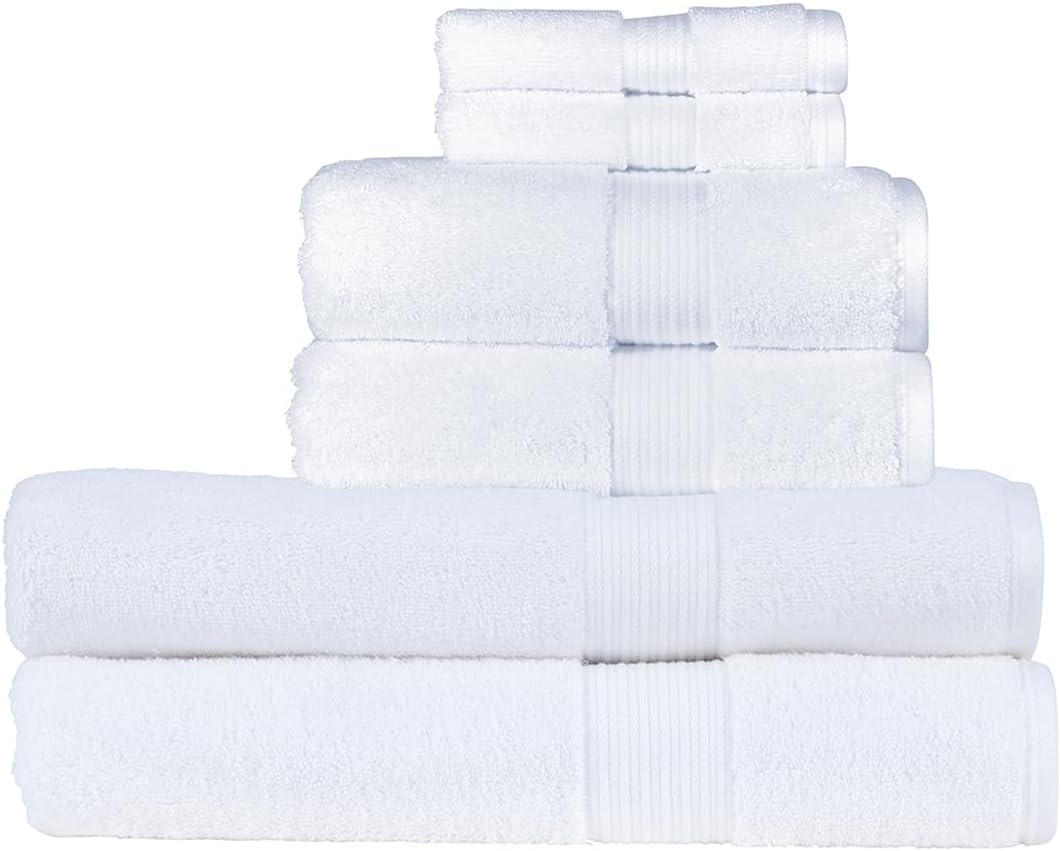 Christy Supreme Hygro 6 Piece Towel Set | Spruce Green | 100% Luxury Supima Cotton | Ultra Soft | Super Absorbent | 650GSM | 2 Bath Towels 2 Hand Towels 2 Face Cloths