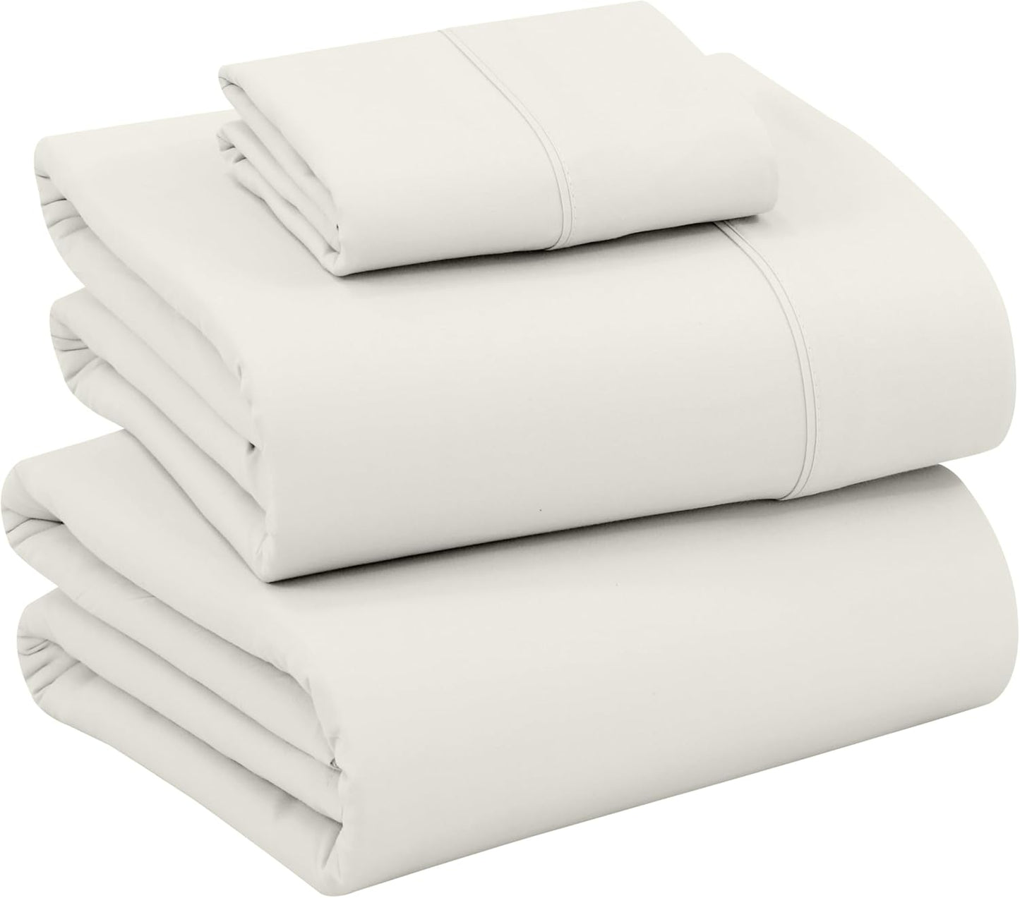 RUVANTI 100% Cotton Sheets Queen Size Set, 4 Pieces, Soft & Breathable Percale Weave Bedding, Deep Pocket 16", Hotel Standard, Crisp Cool Feeling, Durable, Perfect Floral Bed Sheet, Sweet Pea