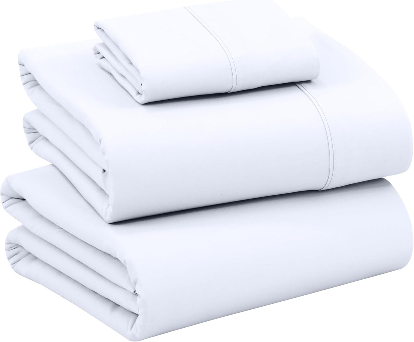 RUVANTI 100% Cotton Sheets Queen Size Set, 4 Pieces, Soft & Breathable Percale Weave Bedding, Deep Pocket 16", Hotel Standard, Crisp Cool Feeling, Durable, Perfect Floral Bed Sheet, Sweet Pea