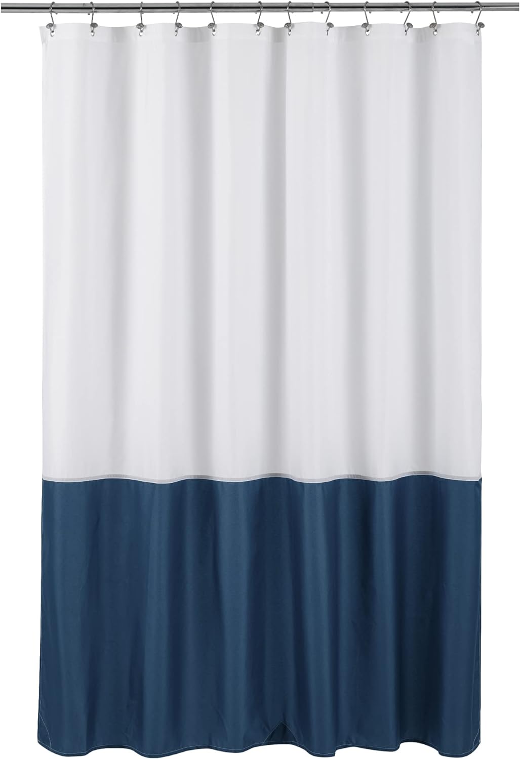 ALYVIA SPRING Waterproof Fabric Shower Curtain Liner with 3 Magnets - Soft Hotel Quality Cloth Shower Liner, Light-Weight & Machine Washable - Standard Size 72x72, White