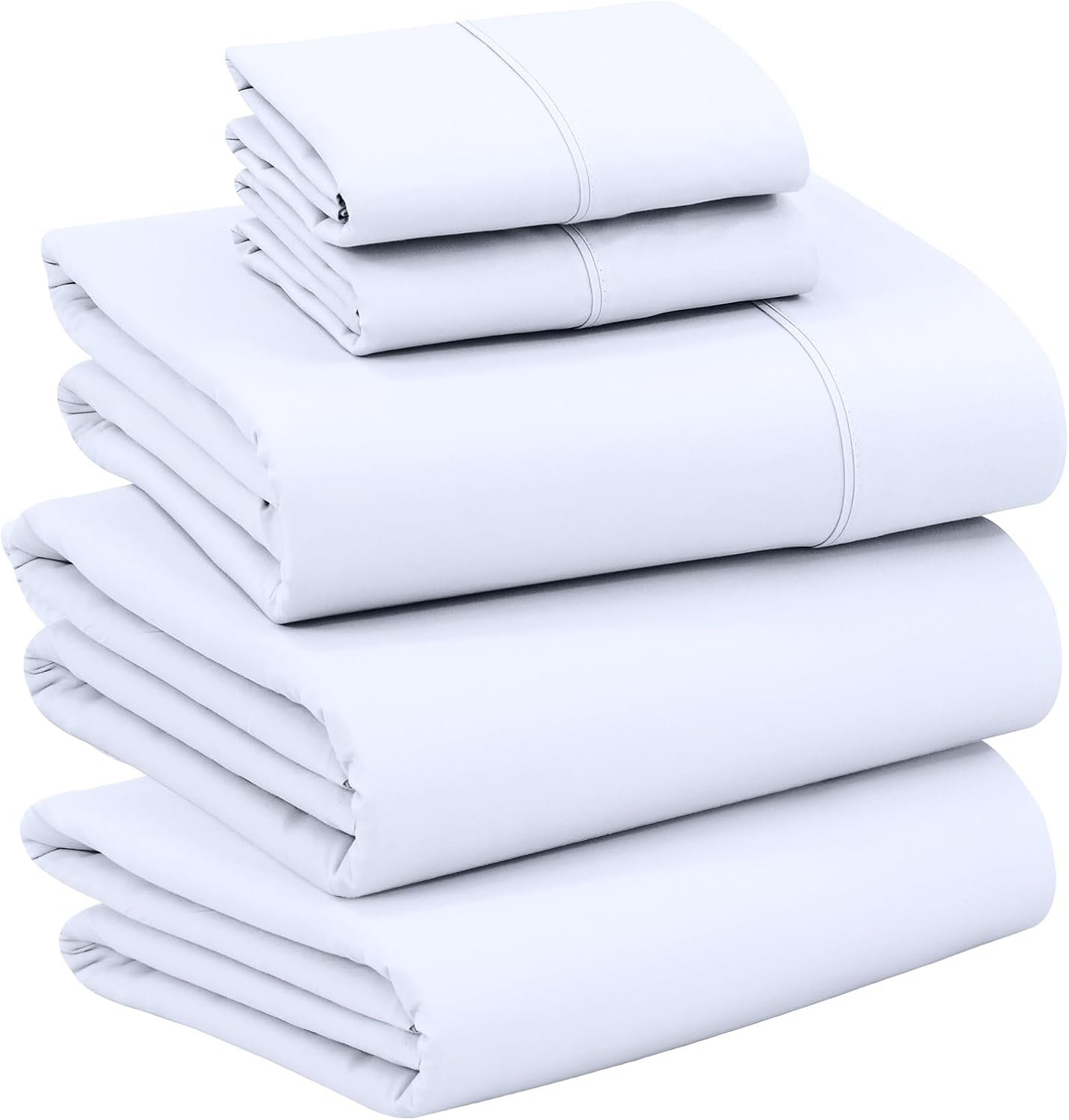 RUVANTI 100% Cotton Sheets Queen Size Set, 4 Pieces, Soft & Breathable Percale Weave Bedding, Deep Pocket 16", Hotel Standard, Crisp Cool Feeling, Durable, Perfect Floral Bed Sheet, Sweet Pea