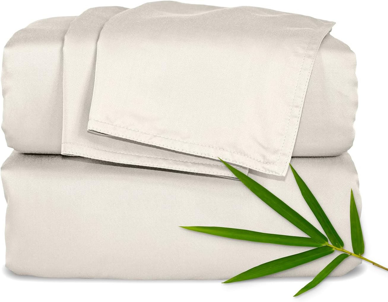 Twin XL Sheets by Pure Bamboo, Genuine 100% Organic Viscose Derived from Bamboo Bed Sheet Set, Luxuriously Soft & Cooling, Double Stitching, Lifetime Quality Promise (Twin XL, Sand)