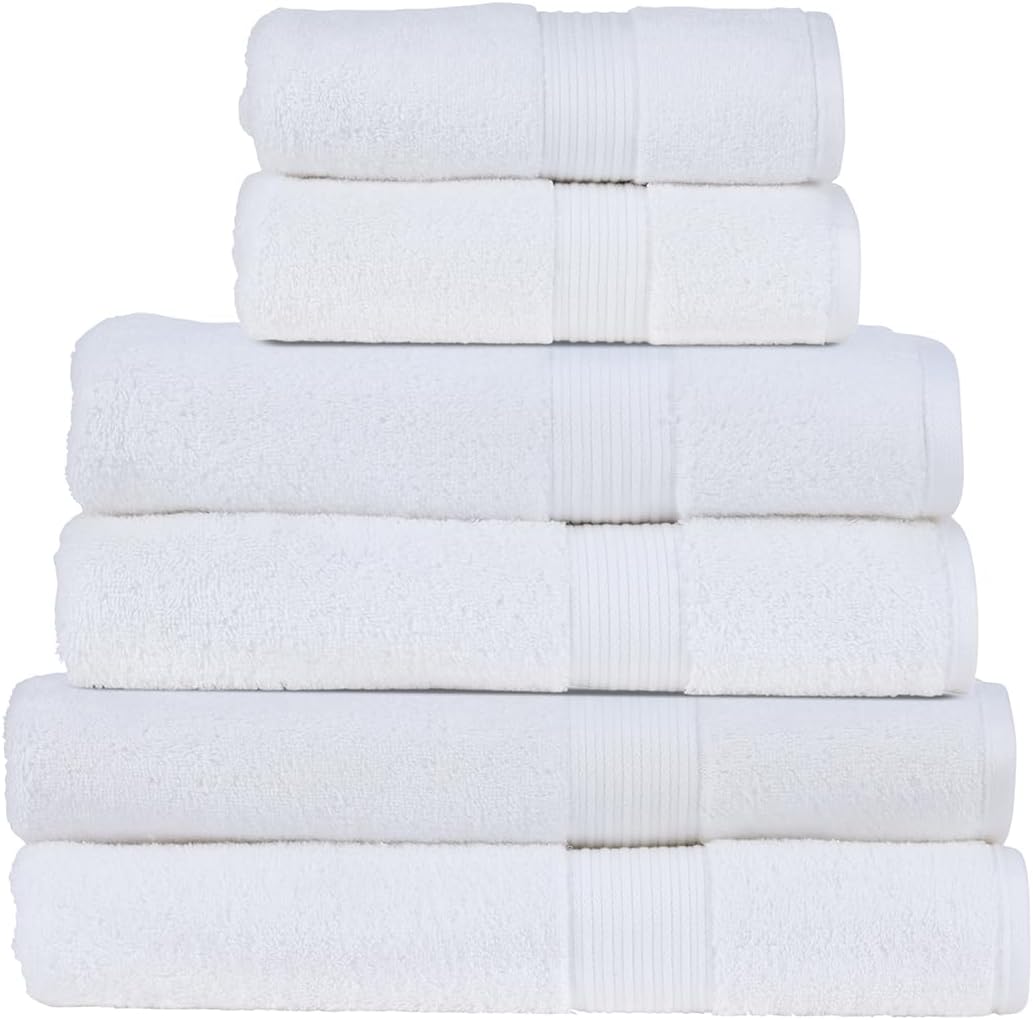 Christy Supreme Hygro 6 Piece Towel Set | Spruce Green | 100% Luxury Supima Cotton | Ultra Soft | Super Absorbent | 650GSM | 2 Bath Towels 2 Hand Towels 2 Face Cloths
