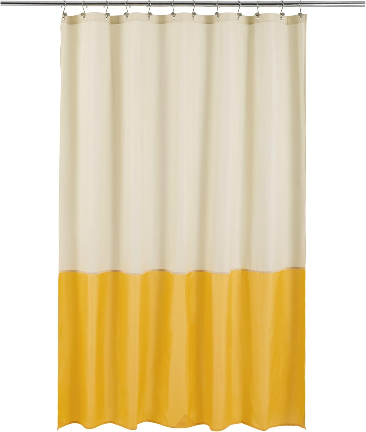 ALYVIA SPRING Waterproof Fabric Shower Curtain Liner with 3 Magnets - Soft Hotel Quality Cloth Shower Liner, Light-Weight & Machine Washable - Standard Size 72x72, White