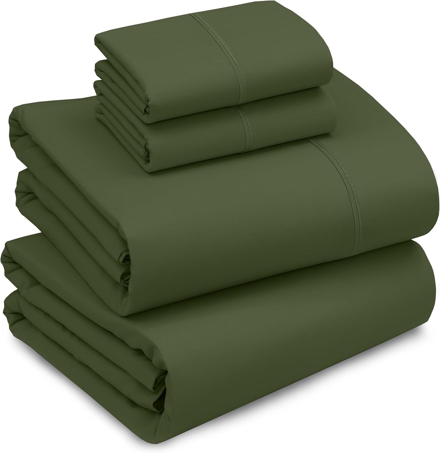 RUVANTI 100% Cotton Sheets Queen Size Set, 4 Pieces, Soft & Breathable Percale Weave Bedding, Deep Pocket 16", Hotel Standard, Crisp Cool Feeling, Durable, Perfect Floral Bed Sheet, Sweet Pea