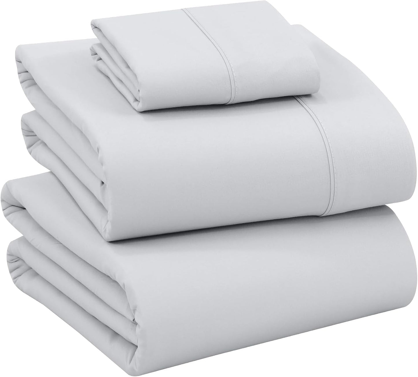 RUVANTI 100% Cotton Sheets Queen Size Set, 4 Pieces, Soft & Breathable Percale Weave Bedding, Deep Pocket 16", Hotel Standard, Crisp Cool Feeling, Durable, Perfect Floral Bed Sheet, Sweet Pea