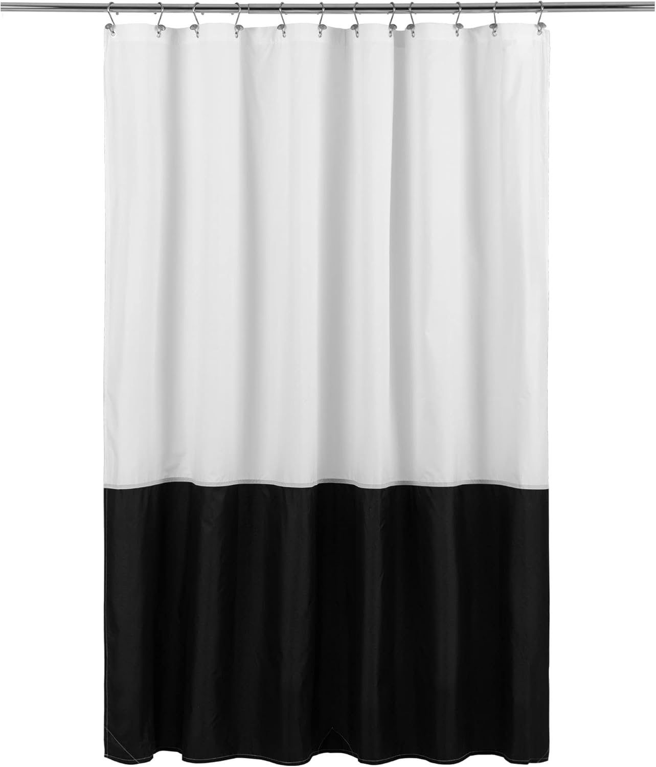 ALYVIA SPRING Waterproof Fabric Shower Curtain Liner with 3 Magnets - Soft Hotel Quality Cloth Shower Liner, Light-Weight & Machine Washable - Standard Size 72x72, White