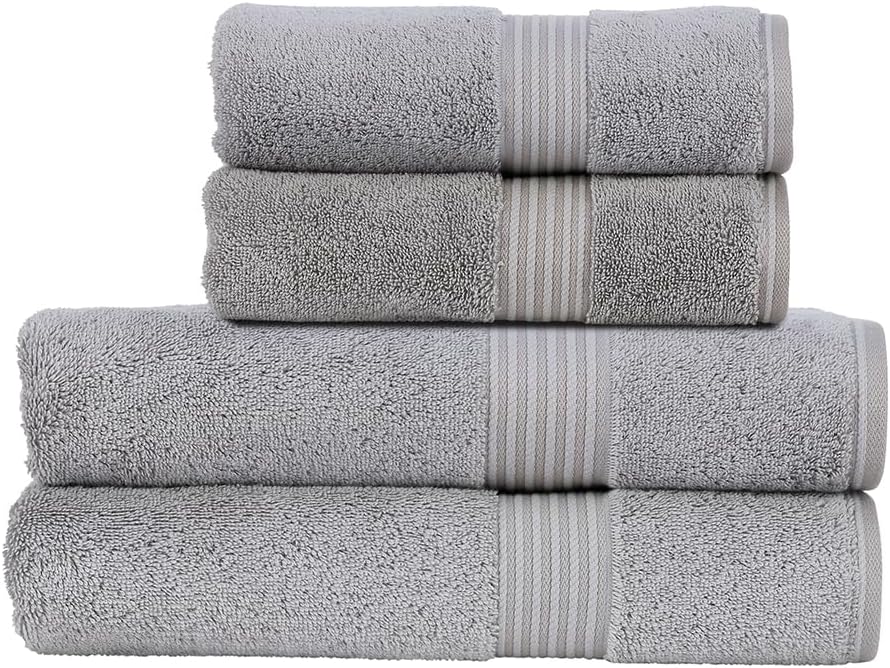 Christy Supreme Hygro 6 Piece Towel Set | Spruce Green | 100% Luxury Supima Cotton | Ultra Soft | Super Absorbent | 650GSM | 2 Bath Towels 2 Hand Towels 2 Face Cloths