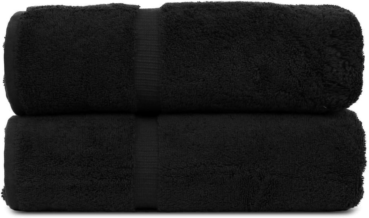Luxury Hotel & Spa Quality, Quick Dry 100% Turkish Cotton, 700 GSM, Eco Friendly Towel, Bathroom and Kitchen Dobby Border Towels, 2-Bath Towel, 2-Hand Towel, 2-Washcloth (Bundle Set of 6, Moss)
