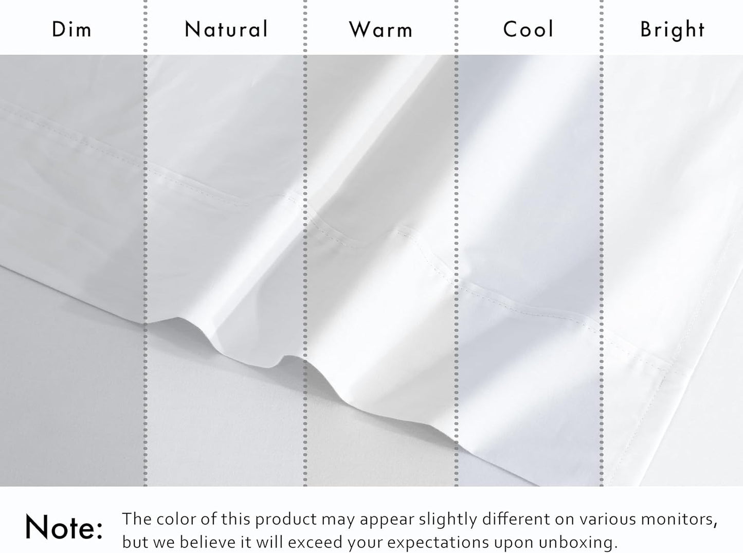 RUVANTI 6 Pcs Cotton Sheets - 100% Natural Cotton Soft, Lightweight & Breathable Crispy Percale Bed Sheets, Queen Sheet Set 16" Deep Pockets, Bright White