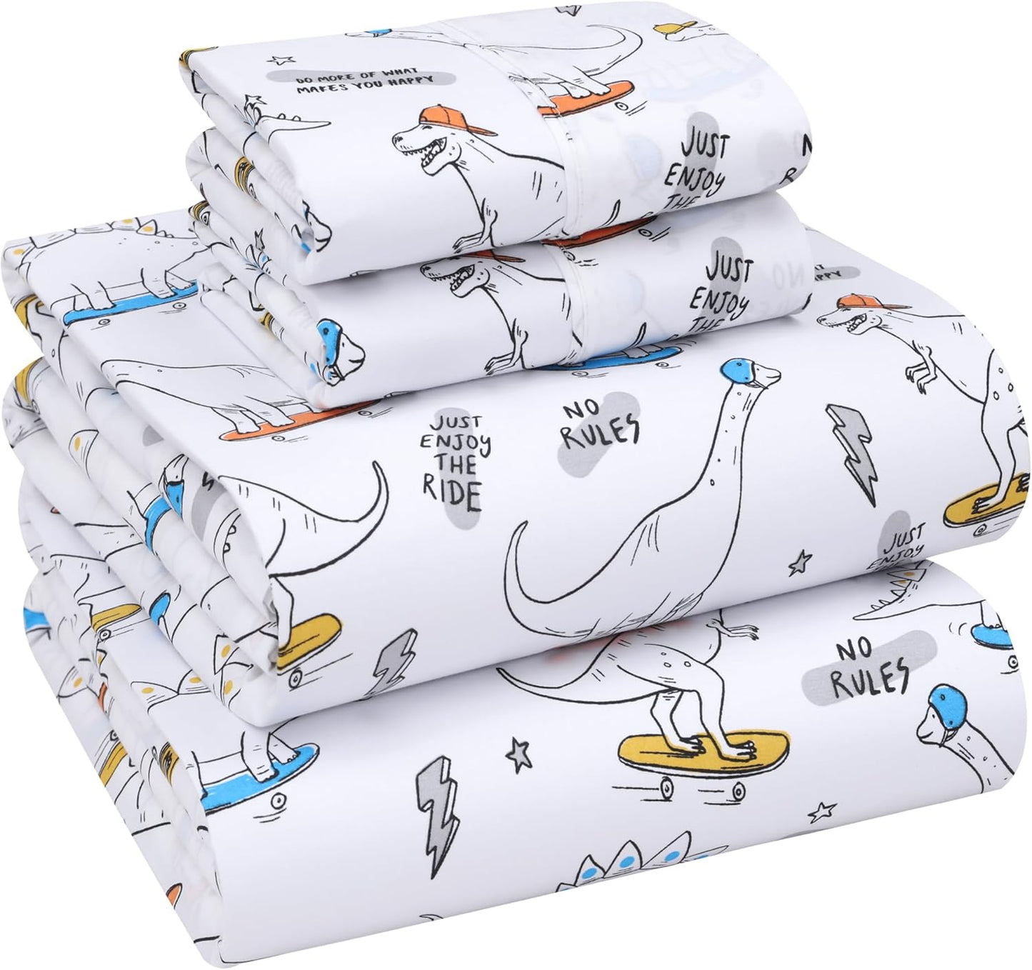 RUVANTI 100% Cotton Sheets Queen Size Set, 4 Pieces, Soft & Breathable Percale Weave Bedding, Deep Pocket 16", Hotel Standard, Crisp Cool Feeling, Durable, Perfect Floral Bed Sheet, Sweet Pea