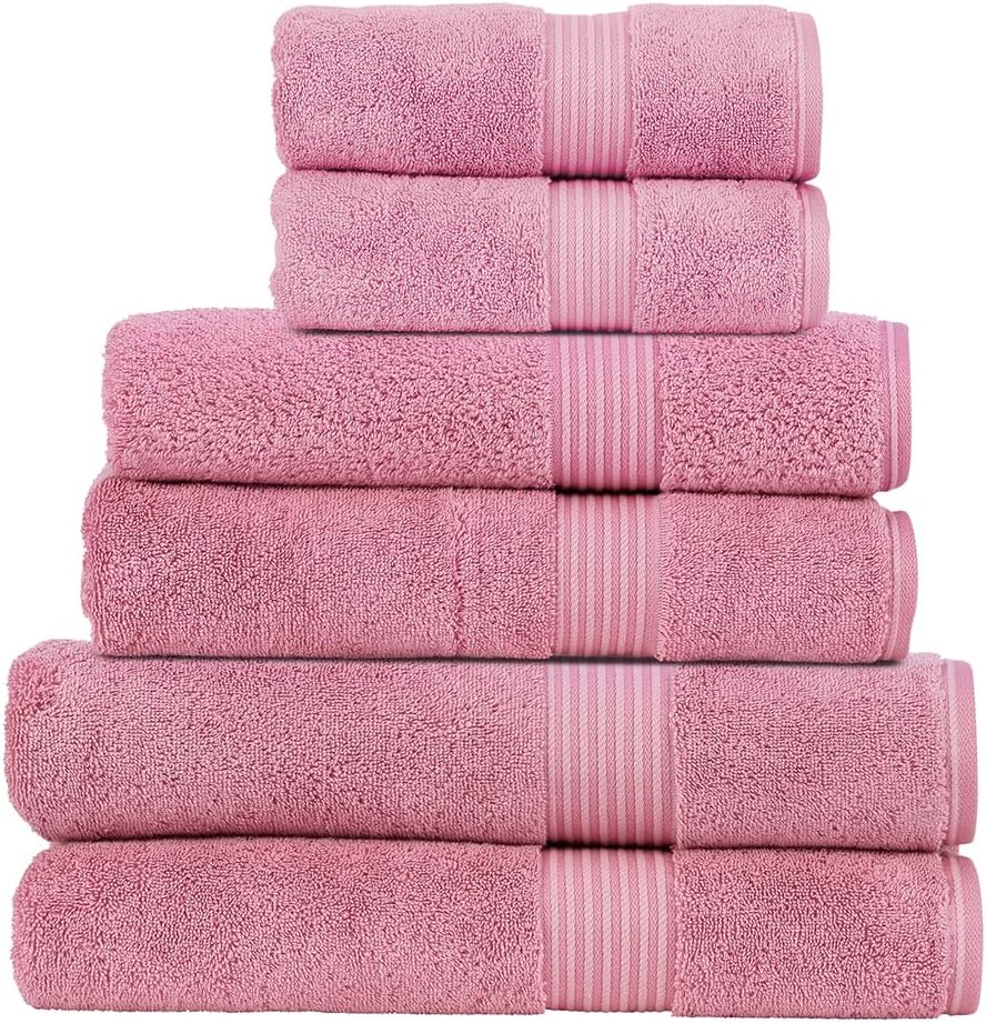 Christy Supreme Hygro 6 Piece Towel Set | Spruce Green | 100% Luxury Supima Cotton | Ultra Soft | Super Absorbent | 650GSM | 2 Bath Towels 2 Hand Towels 2 Face Cloths