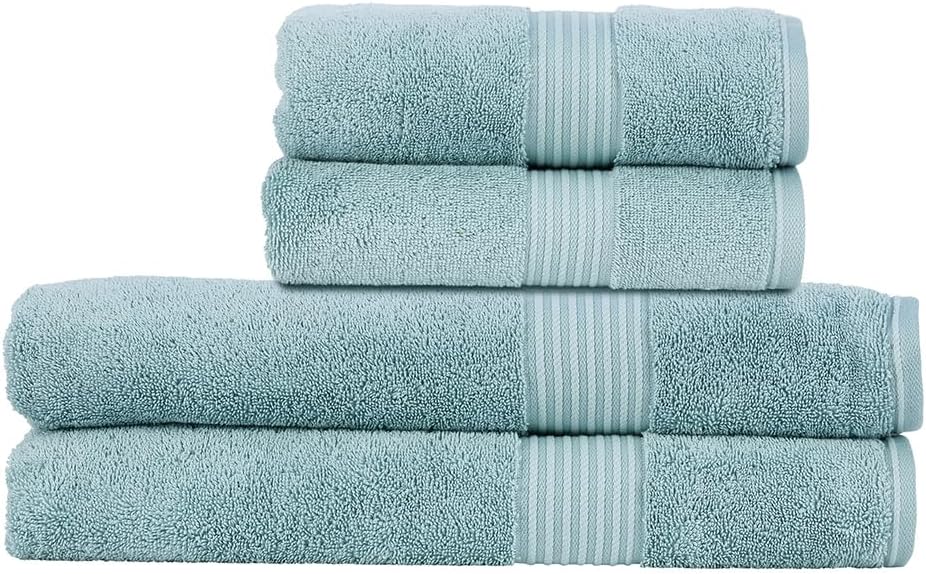 Christy Supreme Hygro 6 Piece Towel Set | Spruce Green | 100% Luxury Supima Cotton | Ultra Soft | Super Absorbent | 650GSM | 2 Bath Towels 2 Hand Towels 2 Face Cloths