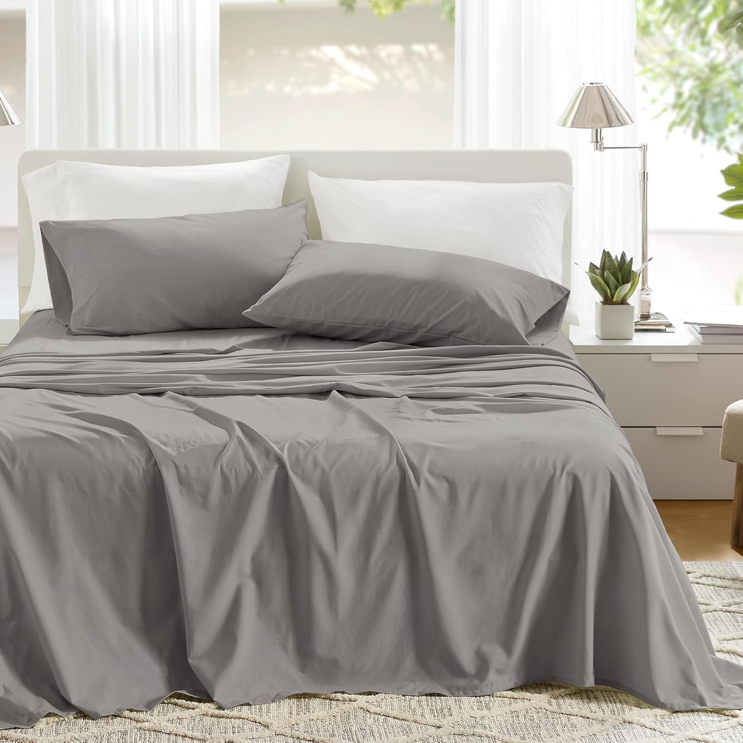 Comfort Spaces 100% Cotton Sheets King, Breathable, Naturally Cool Cotton Sheets, Soft Cotton Bed Sheets with 14" Elastic Pocket Fits up to 16" Mattress, All Seasons Sheet Set, Paisley Multi 4 Piece
