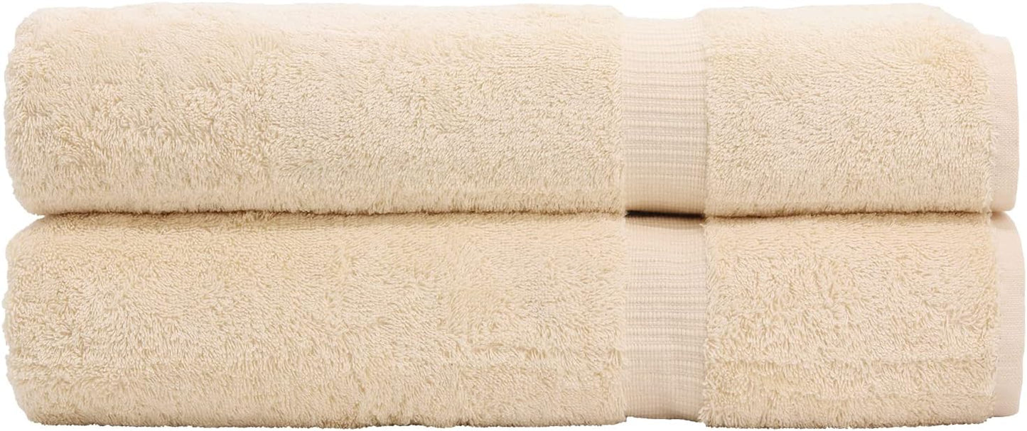 Luxury Hotel & Spa Quality, Quick Dry 100% Turkish Cotton, 700 GSM, Eco Friendly Towel, Bathroom and Kitchen Dobby Border Towels, 2-Bath Towel, 2-Hand Towel, 2-Washcloth (Bundle Set of 6, Moss)
