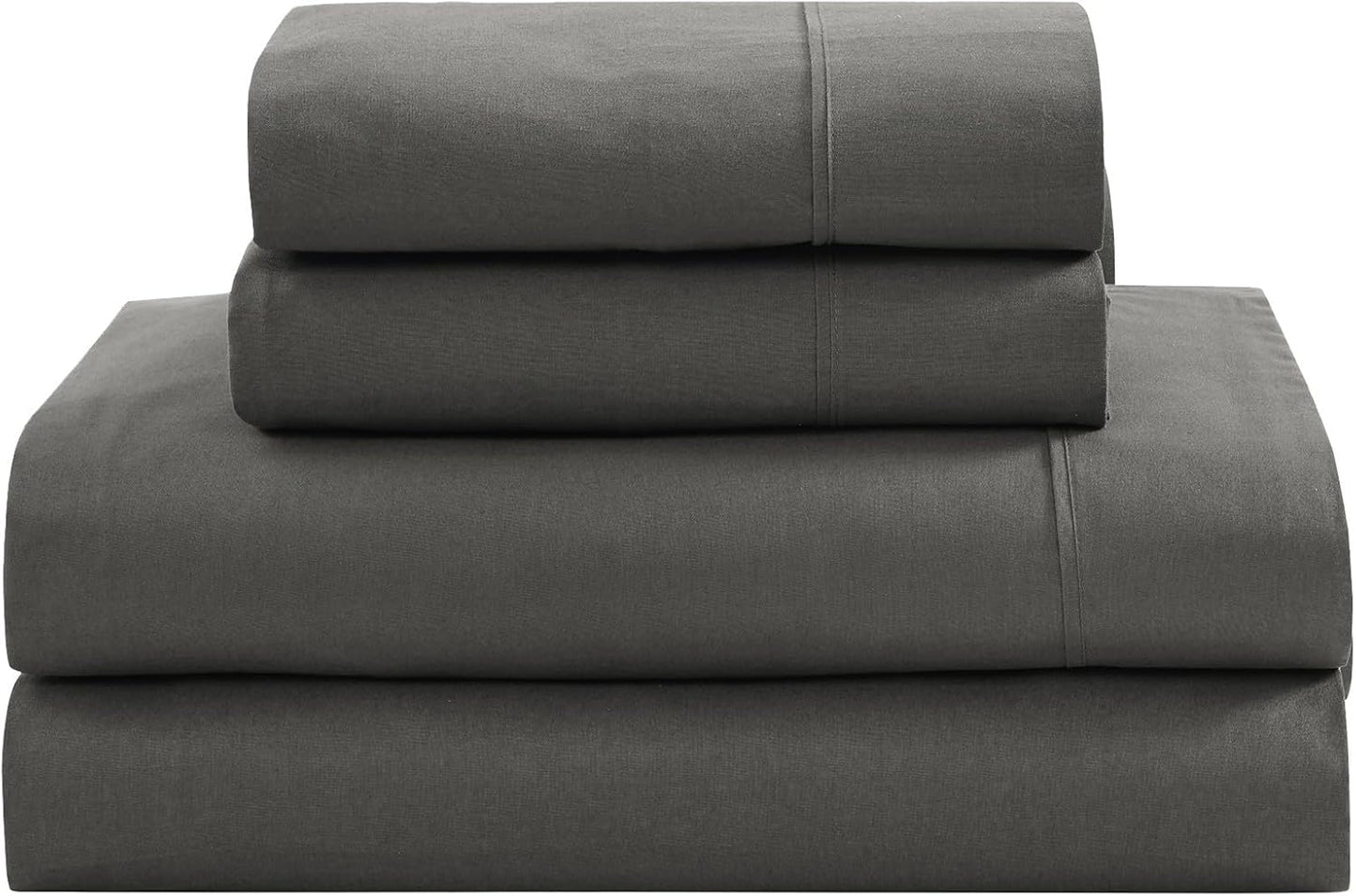 LANE LINEN 100% Organic Cotton Twin Sheets Set, 3Pc Twin Bed Sheets, Soft & Comfy Breathable Cotton Percale Sheets for Twin Size Bed, Dorm Room Essentials Low Pill Fade Resistant White Sheets