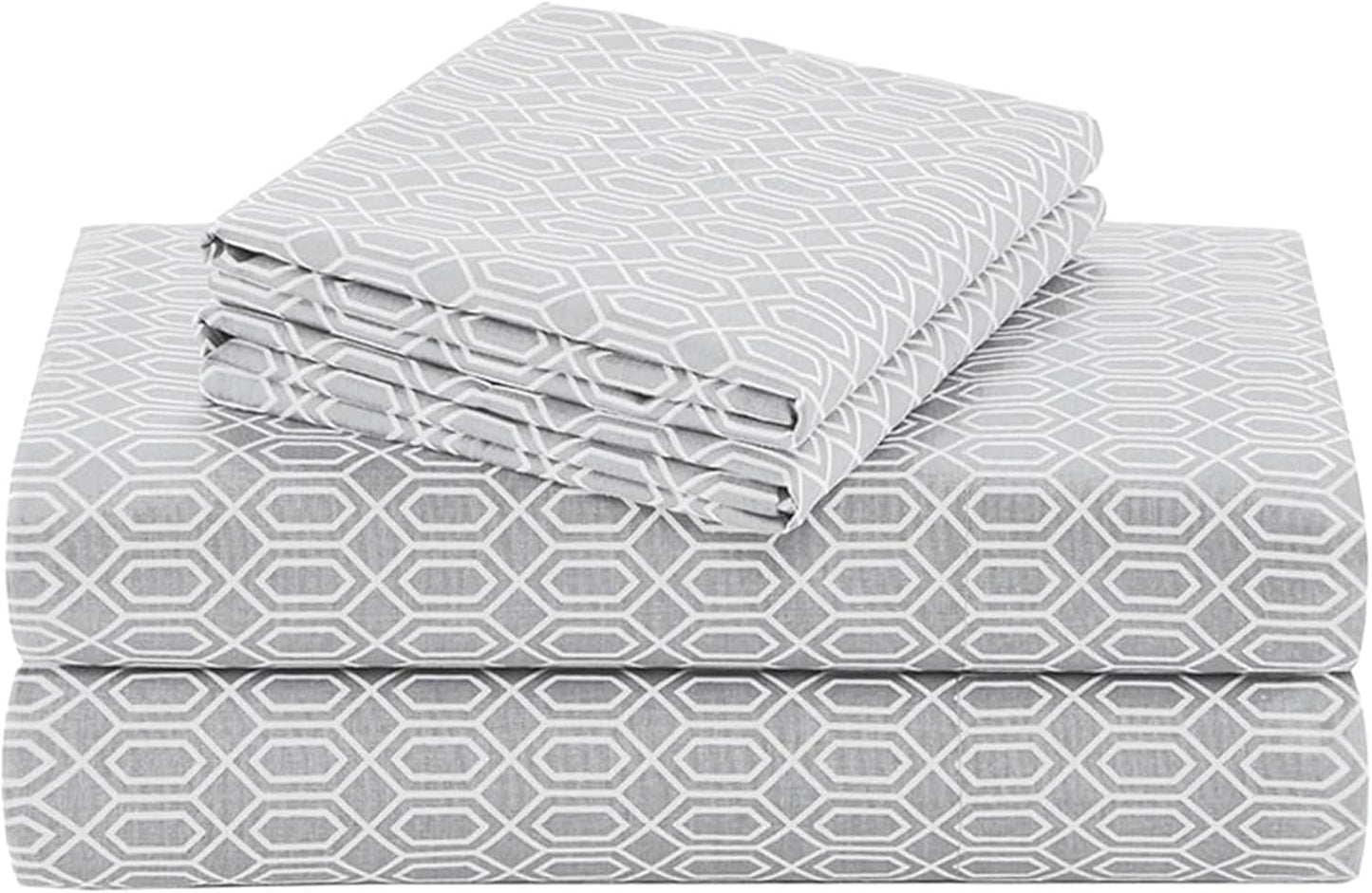 Comfort Spaces 100% Cotton Sheets King, Breathable, Naturally Cool Cotton Sheets, Soft Cotton Bed Sheets with 14" Elastic Pocket Fits up to 16" Mattress, All Seasons Sheet Set, Paisley Multi 4 Piece