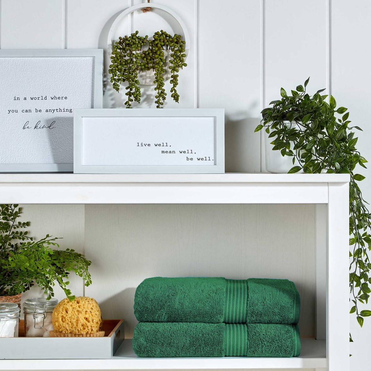 Christy Supreme Hygro 6 Piece Towel Set | Spruce Green | 100% Luxury Supima Cotton | Ultra Soft | Super Absorbent | 650GSM | 2 Bath Towels 2 Hand Towels 2 Face Cloths