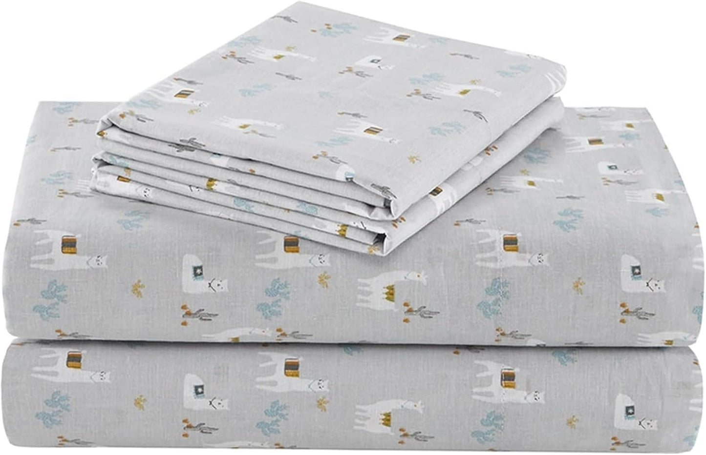 Comfort Spaces 100% Cotton Sheets King, Breathable, Naturally Cool Cotton Sheets, Soft Cotton Bed Sheets with 14" Elastic Pocket Fits up to 16" Mattress, All Seasons Sheet Set, Paisley Multi 4 Piece