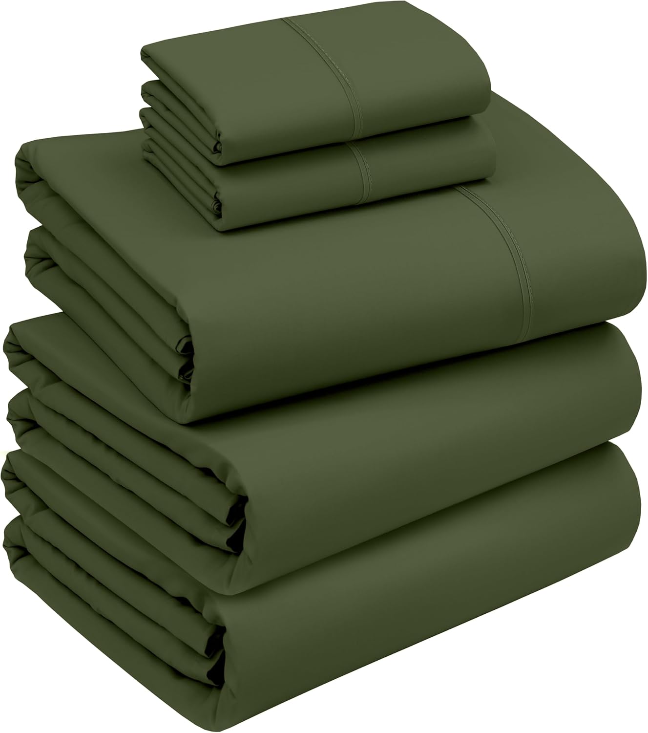 RUVANTI 100% Cotton Sheets Queen Size Set, 4 Pieces, Soft & Breathable Percale Weave Bedding, Deep Pocket 16", Hotel Standard, Crisp Cool Feeling, Durable, Perfect Floral Bed Sheet, Sweet Pea