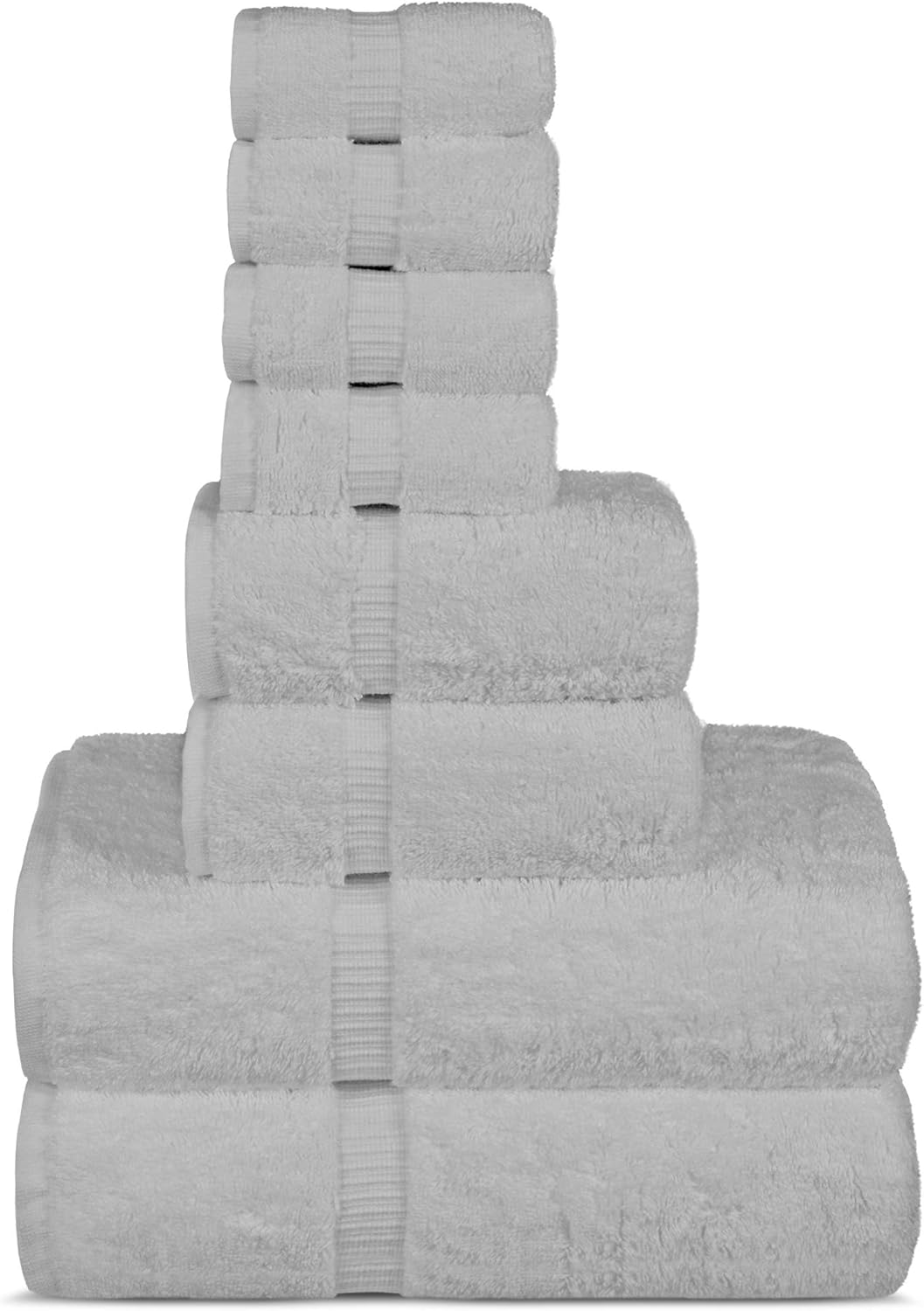 Chakir Turkish Linens Luxury Spa and Hotel Quality Premium Cotton 6-Piece Towel Set (2 x Bath Towels, 2 x Hand Towels, 2 x Washcloths)