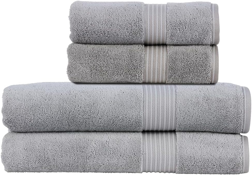 Christy Supreme Hygro 6 Piece Towel Set | Spruce Green | 100% Luxury Supima Cotton | Ultra Soft | Super Absorbent | 650GSM | 2 Bath Towels 2 Hand Towels 2 Face Cloths