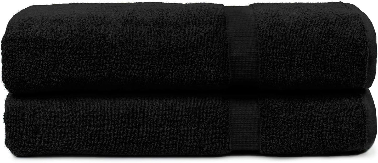 Luxury Hotel & Spa Quality, Quick Dry 100% Turkish Cotton, 700 GSM, Eco Friendly Towel, Bathroom and Kitchen Dobby Border Towels, 2-Bath Towel, 2-Hand Towel, 2-Washcloth (Bundle Set of 6, Moss)