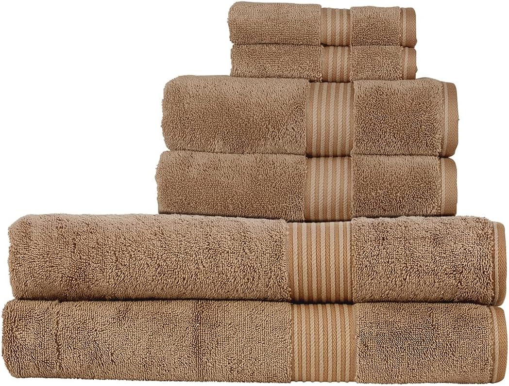 Christy Supreme Hygro 6 Piece Towel Set | Spruce Green | 100% Luxury Supima Cotton | Ultra Soft | Super Absorbent | 650GSM | 2 Bath Towels 2 Hand Towels 2 Face Cloths