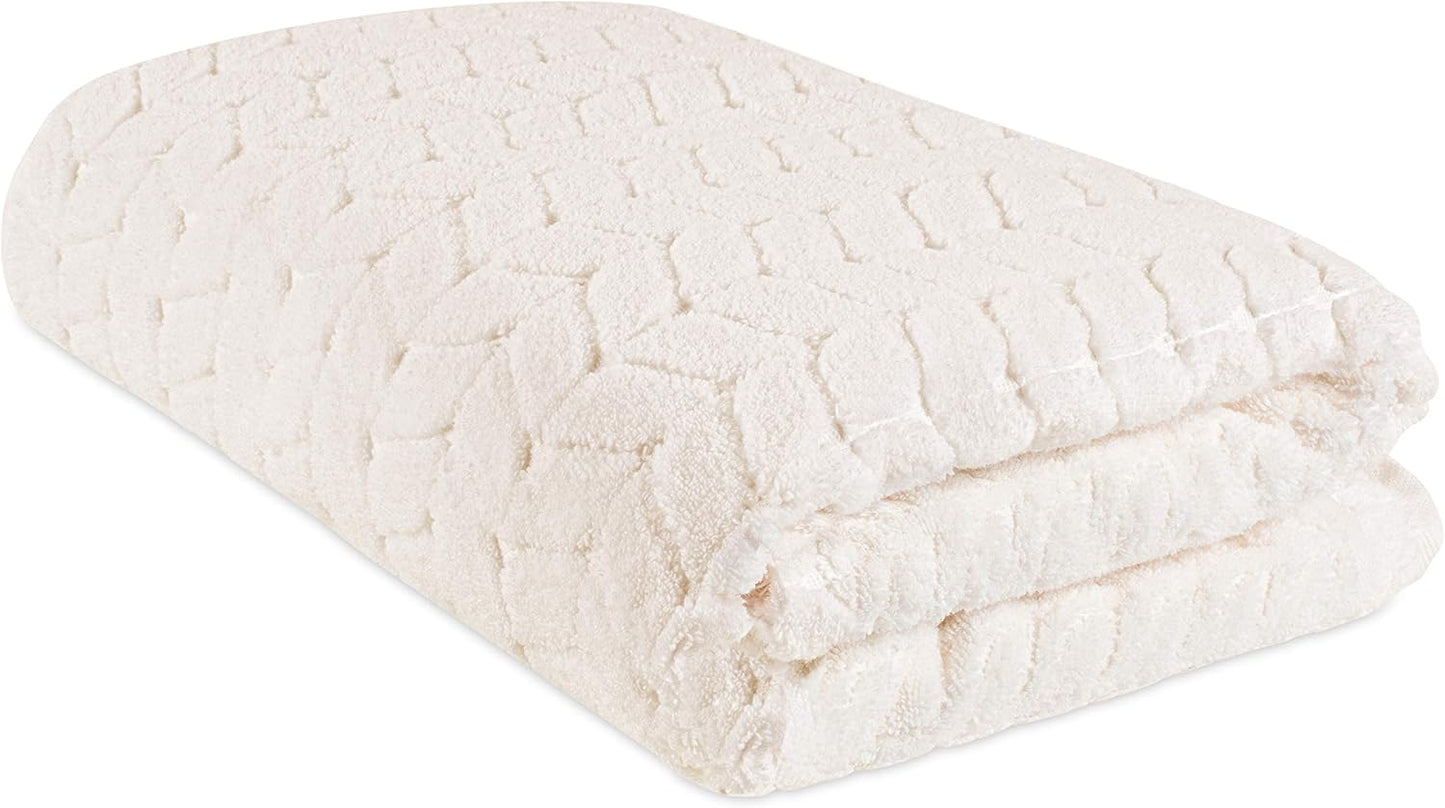 BAGNO MILANO 100% Turkish Cotton Jacquard Luxury Towel Set – Quick Dry Non-GMO Ultra-Soft, Plush and Absorbent Luxury Durable Turkish Towels Set (Grey, 6 pcs Towel Set)