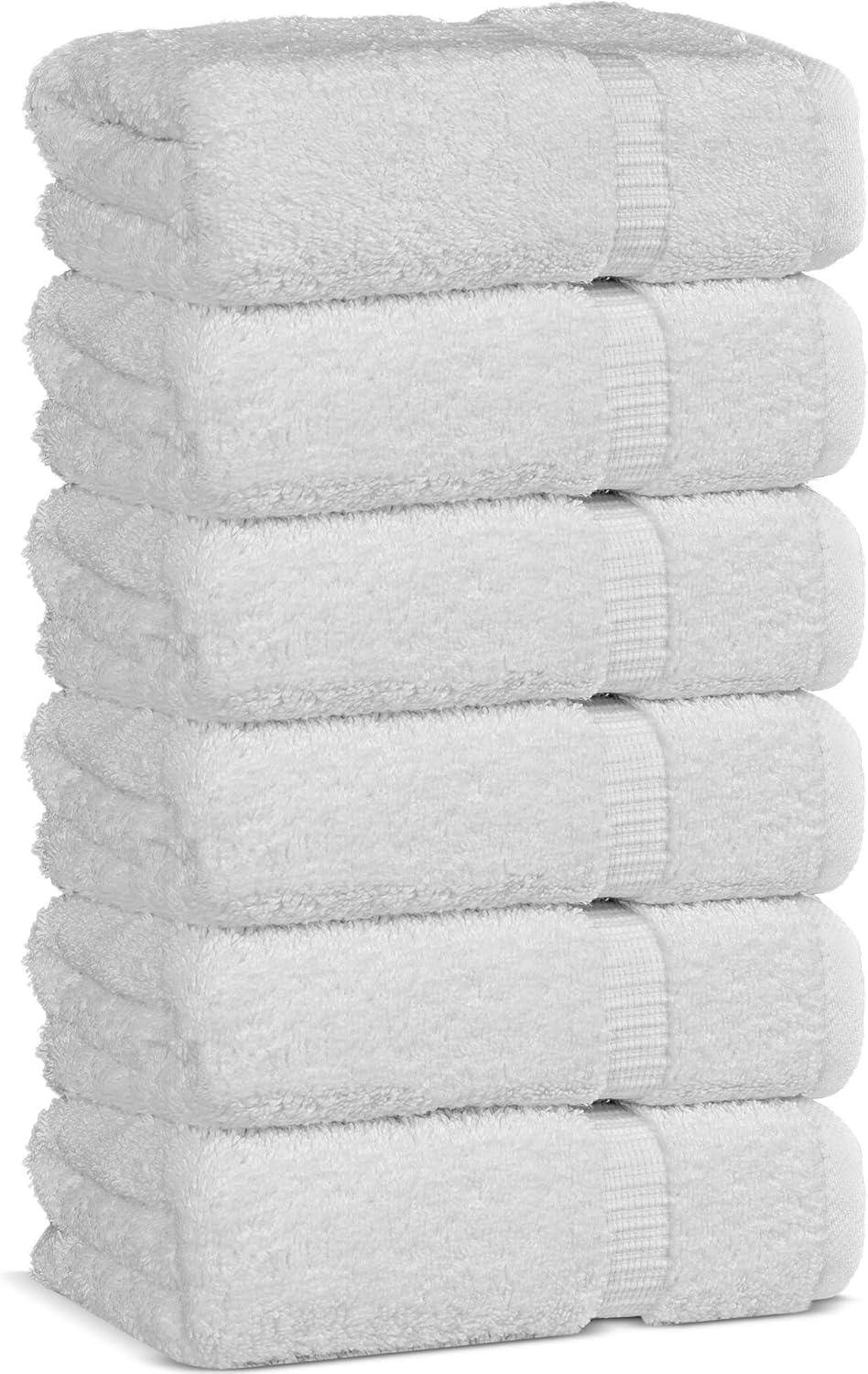 Chakir Turkish Linens Luxury Spa and Hotel Quality Premium Cotton 6-Piece Towel Set (2 x Bath Towels, 2 x Hand Towels, 2 x Washcloths)