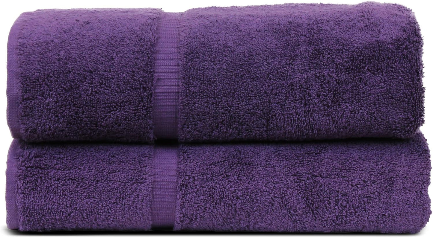 Luxury Hotel & Spa Quality, Quick Dry 100% Turkish Cotton, 700 GSM, Eco Friendly Towel, Bathroom and Kitchen Dobby Border Towels, 2-Bath Towel, 2-Hand Towel, 2-Washcloth (Bundle Set of 6, Moss)