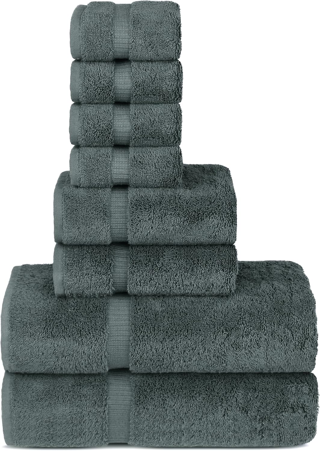 Chakir Turkish Linens Luxury Spa and Hotel Quality Premium Cotton 6-Piece Towel Set (2 x Bath Towels, 2 x Hand Towels, 2 x Washcloths)