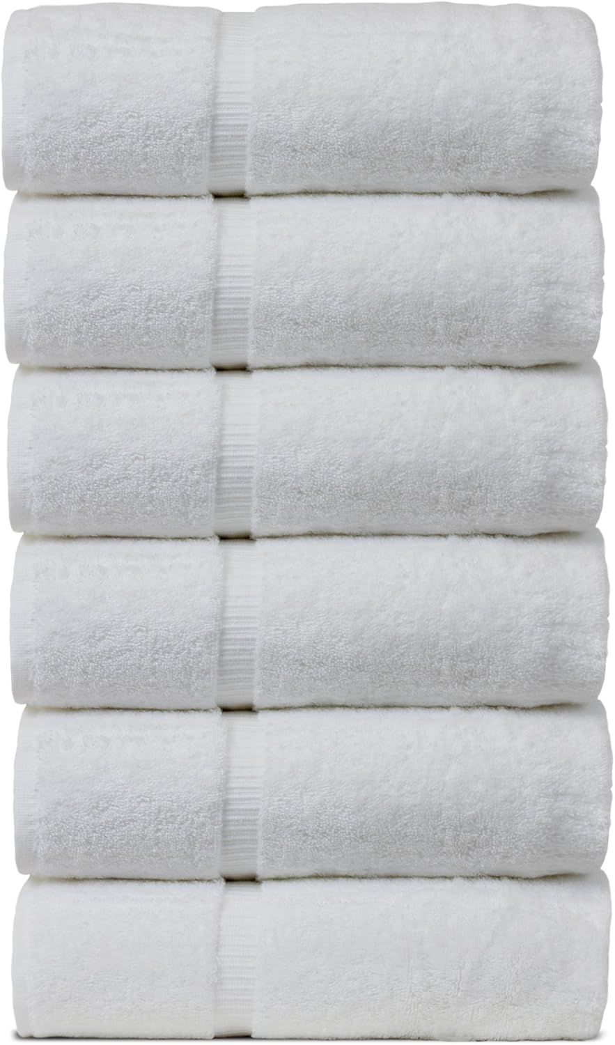 Luxury Hotel & Spa Quality, Quick Dry 100% Turkish Cotton, 700 GSM, Eco Friendly Towel, Bathroom and Kitchen Dobby Border Towels, 2-Bath Towel, 2-Hand Towel, 2-Washcloth (Bundle Set of 6, Moss)