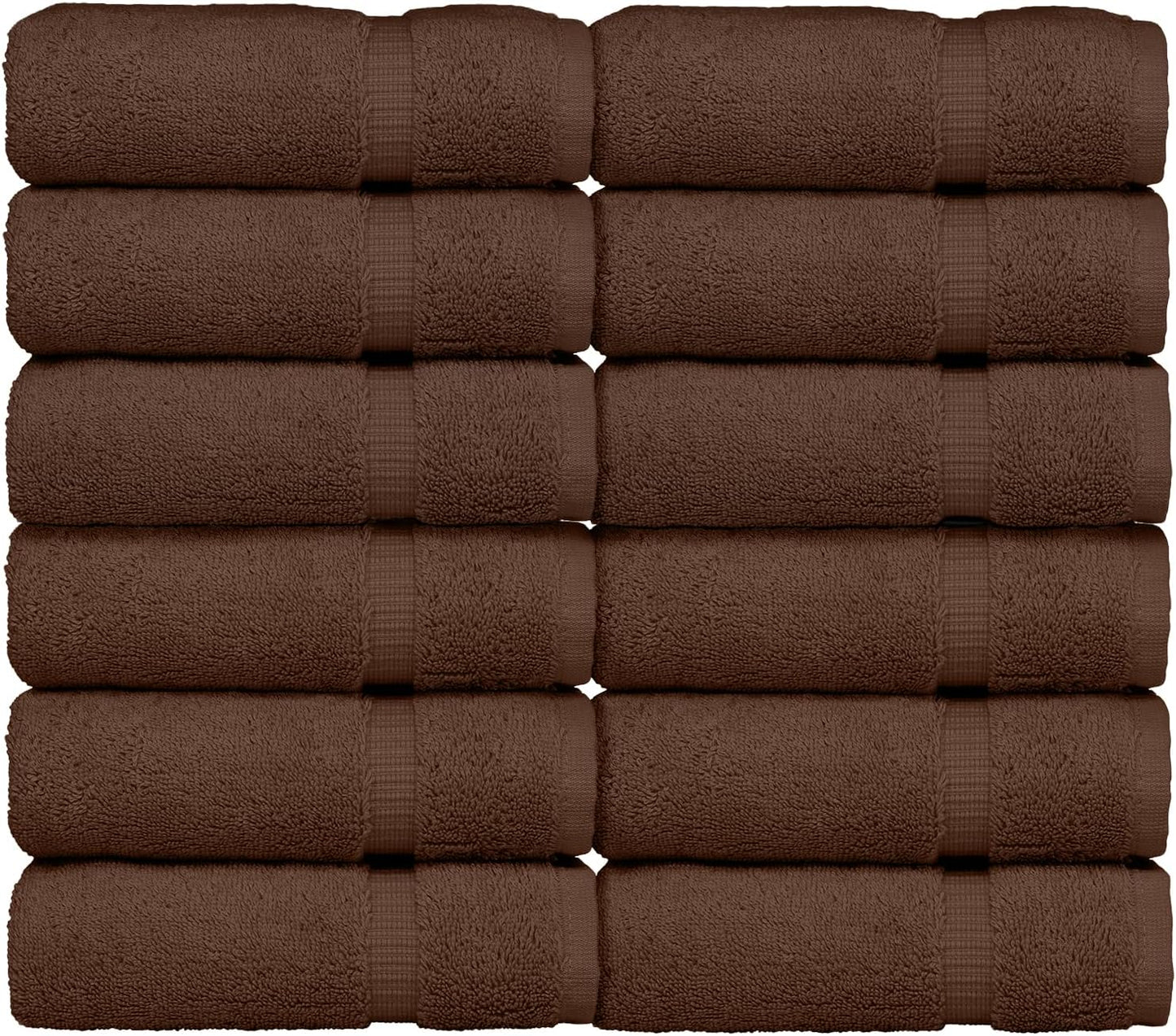 Luxury Hotel & Spa Quality, Quick Dry 100% Turkish Cotton, 700 GSM, Eco Friendly Towel, Bathroom and Kitchen Dobby Border Towels, 2-Bath Towel, 2-Hand Towel, 2-Washcloth (Bundle Set of 6, Moss)