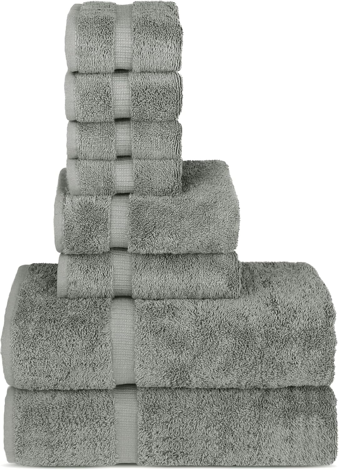 Chakir Turkish Linens Luxury Spa and Hotel Quality Premium Cotton 6-Piece Towel Set (2 x Bath Towels, 2 x Hand Towels, 2 x Washcloths)