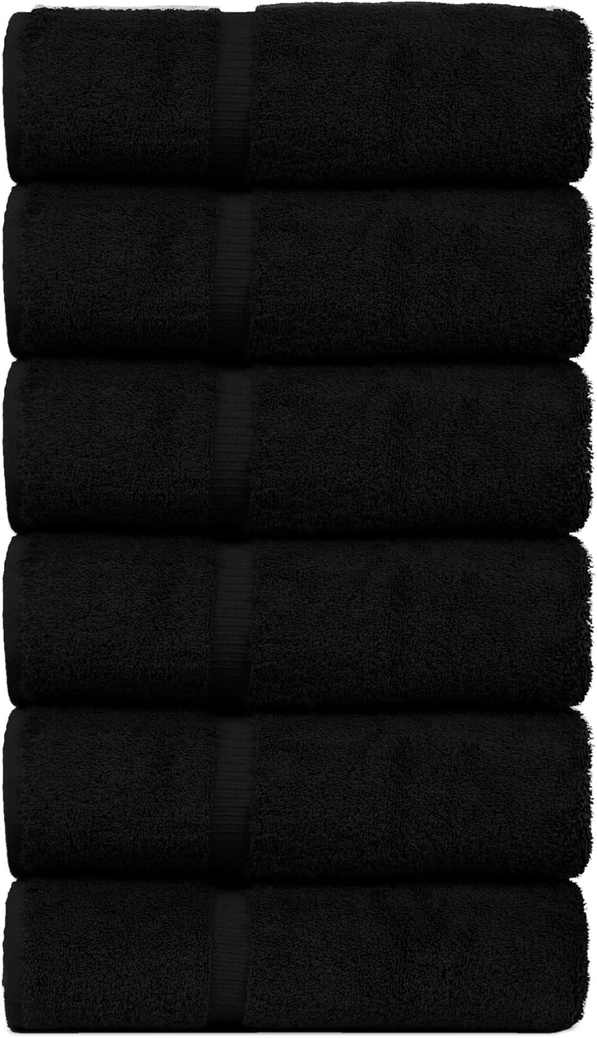 Luxury Hotel & Spa Quality, Quick Dry 100% Turkish Cotton, 700 GSM, Eco Friendly Towel, Bathroom and Kitchen Dobby Border Towels, 2-Bath Towel, 2-Hand Towel, 2-Washcloth (Bundle Set of 6, Moss)