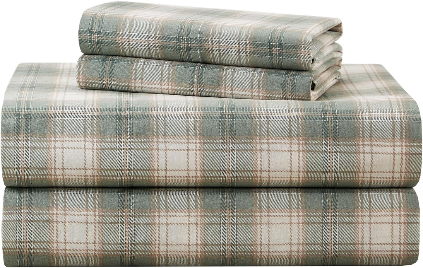 Comfort Spaces 100% Cotton Sheets King, Breathable, Naturally Cool Cotton Sheets, Soft Cotton Bed Sheets with 14" Elastic Pocket Fits up to 16" Mattress, All Seasons Sheet Set, Paisley Multi 4 Piece