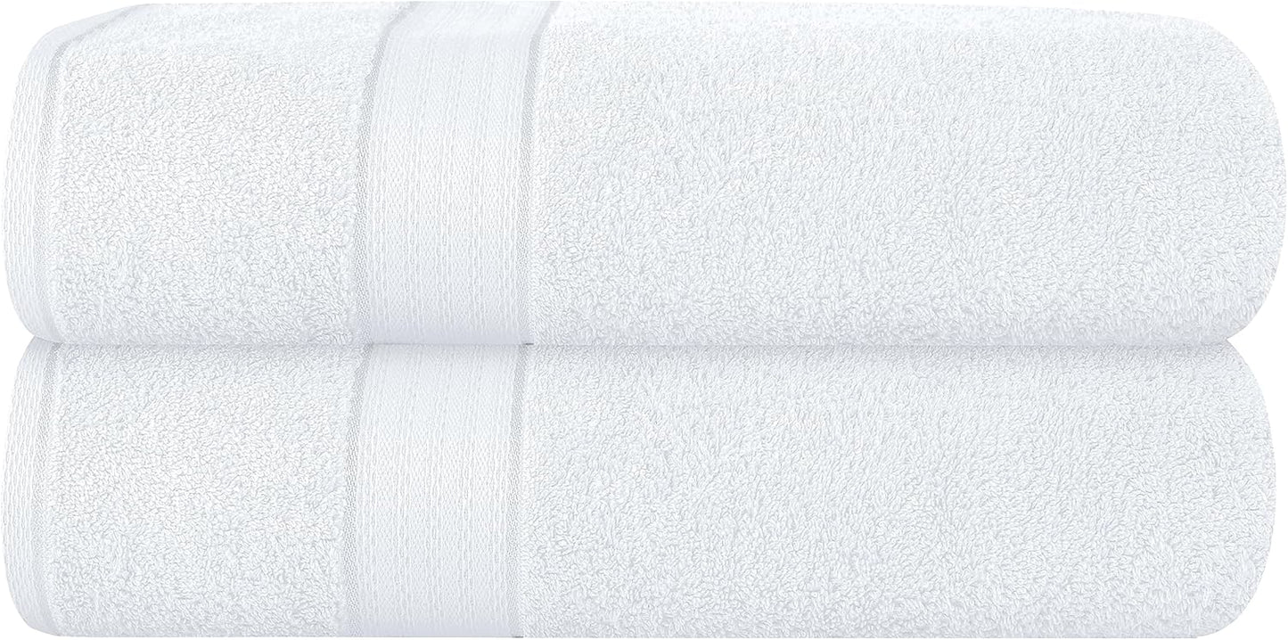 GLAMBURG Ultra Soft 8-Piece Towel Set - 100% Pure Ringspun Cotton, Contains 2 Oversized Bath Towels 27x54, 2 Hand Towels 16x28, 4 Wash Cloths 13x13 - Ideal for Everyday use, Hotel & Spa - Pink