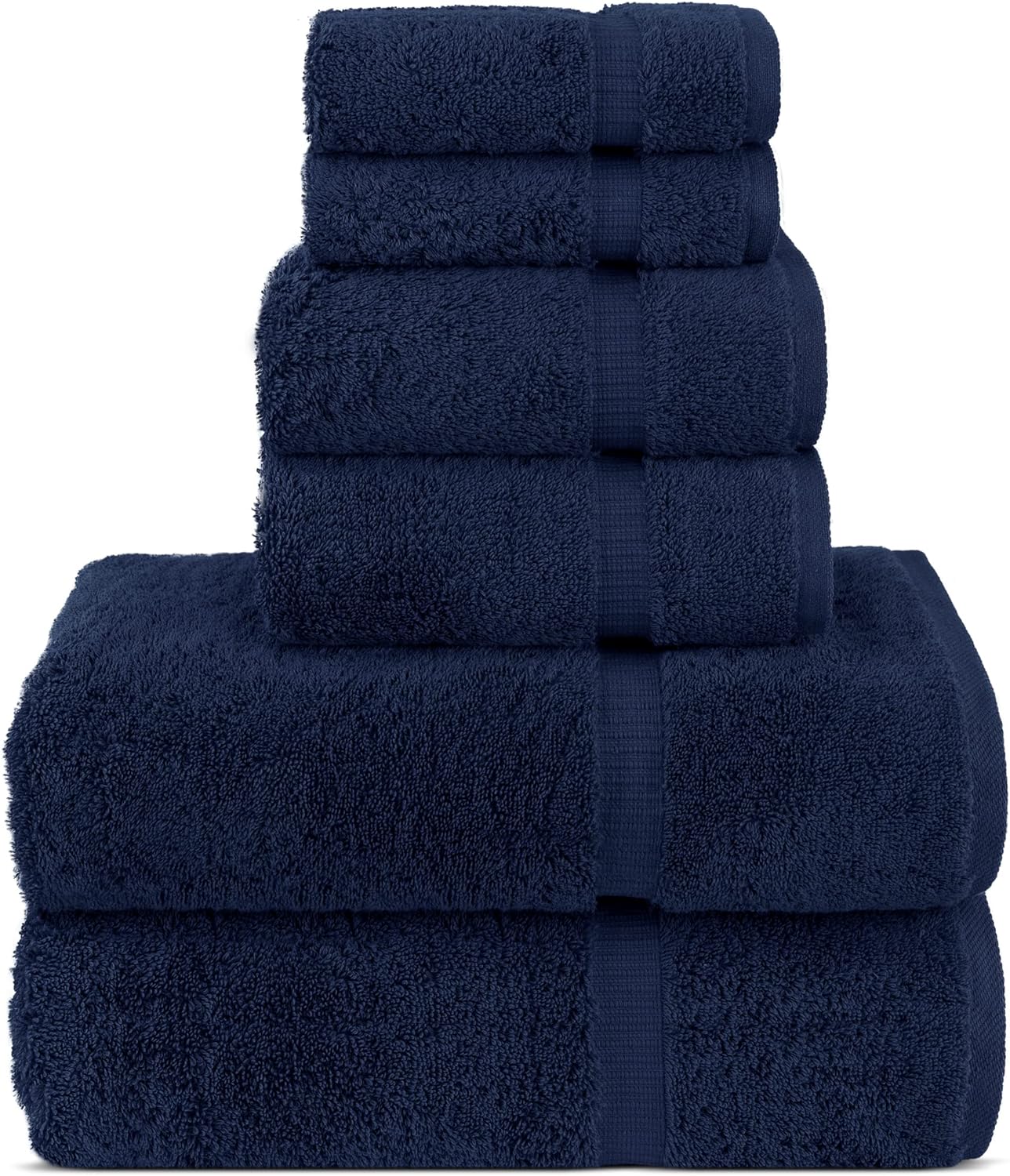 Chakir Turkish Linens Luxury Spa and Hotel Quality Premium Cotton 6-Piece Towel Set (2 x Bath Towels, 2 x Hand Towels, 2 x Washcloths)