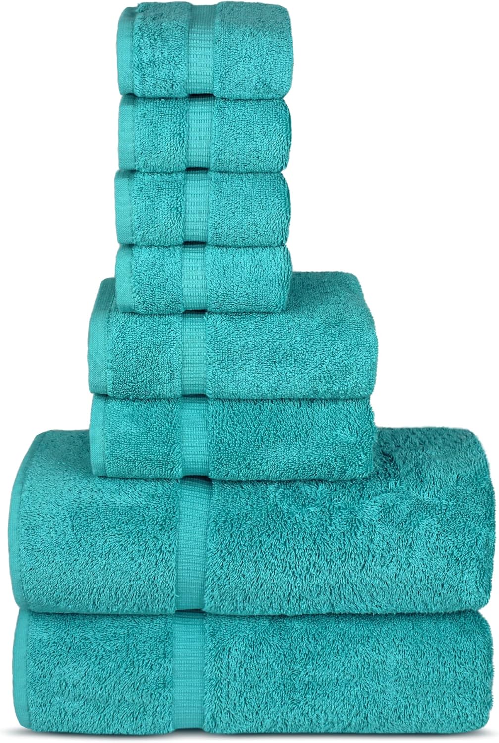 Chakir Turkish Linens Luxury Spa and Hotel Quality Premium Cotton 6-Piece Towel Set (2 x Bath Towels, 2 x Hand Towels, 2 x Washcloths)