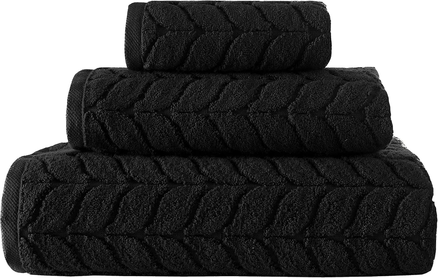 BAGNO MILANO 100% Turkish Cotton Jacquard Luxury Towel Set – Quick Dry Non-GMO Ultra-Soft, Plush and Absorbent Luxury Durable Turkish Towels Set (Grey, 6 pcs Towel Set)