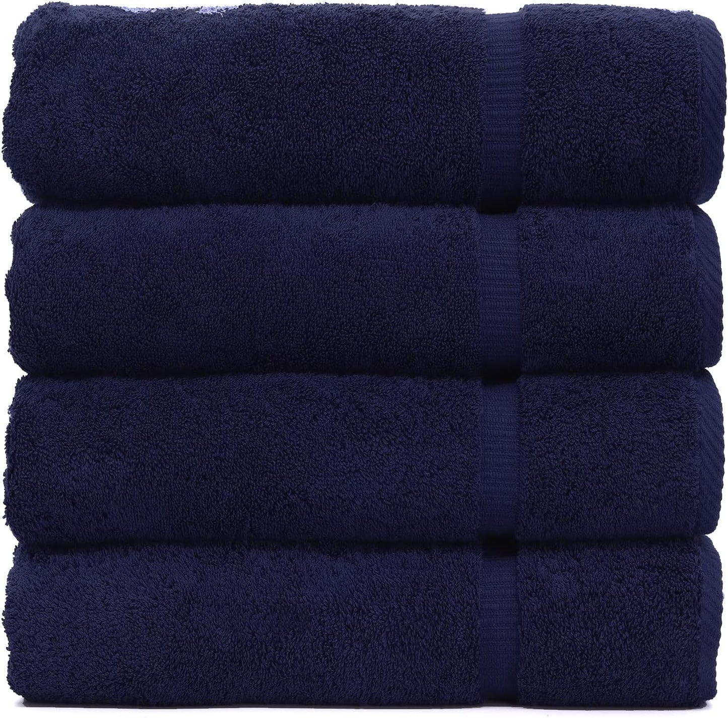 Luxury Hotel & Spa Quality, Quick Dry 100% Turkish Cotton, 700 GSM, Eco Friendly Towel, Bathroom and Kitchen Dobby Border Towels, 2-Bath Towel, 2-Hand Towel, 2-Washcloth (Bundle Set of 6, Moss)