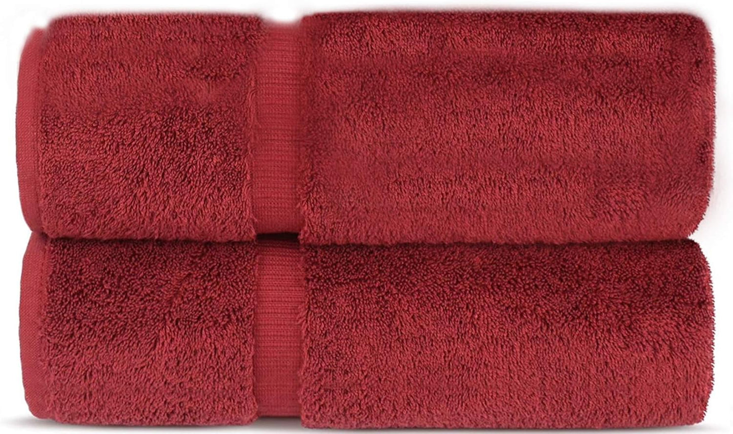 Luxury Hotel & Spa Quality, Quick Dry 100% Turkish Cotton, 700 GSM, Eco Friendly Towel, Bathroom and Kitchen Dobby Border Towels, 2-Bath Towel, 2-Hand Towel, 2-Washcloth (Bundle Set of 6, Moss)