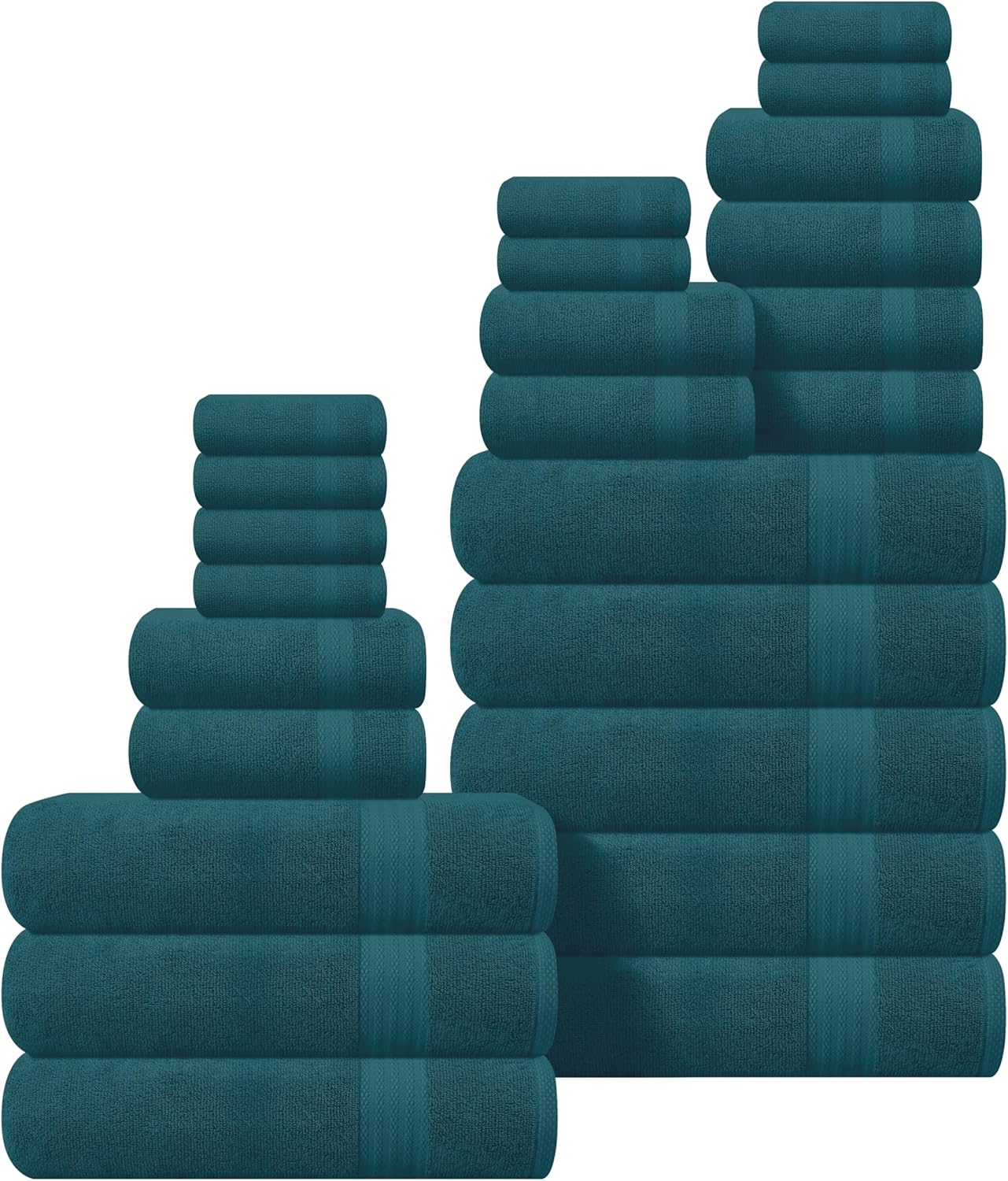GLAMBURG Ultra Soft 8-Piece Towel Set - 100% Pure Ringspun Cotton, Contains 2 Oversized Bath Towels 27x54, 2 Hand Towels 16x28, 4 Wash Cloths 13x13 - Ideal for Everyday use, Hotel & Spa - Pink