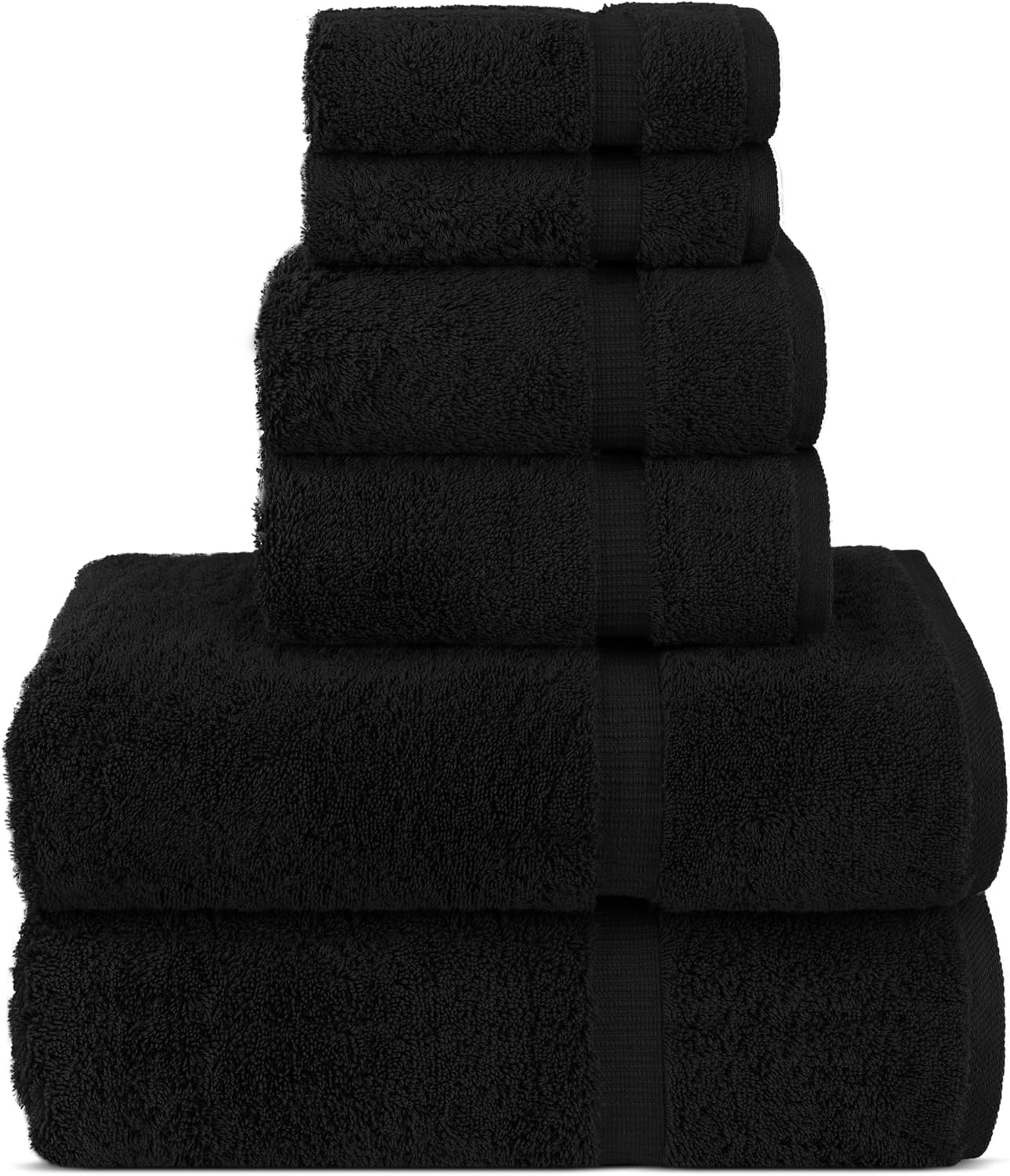 Chakir Turkish Linens Luxury Spa and Hotel Quality Premium Cotton 6-Piece Towel Set (2 x Bath Towels, 2 x Hand Towels, 2 x Washcloths)