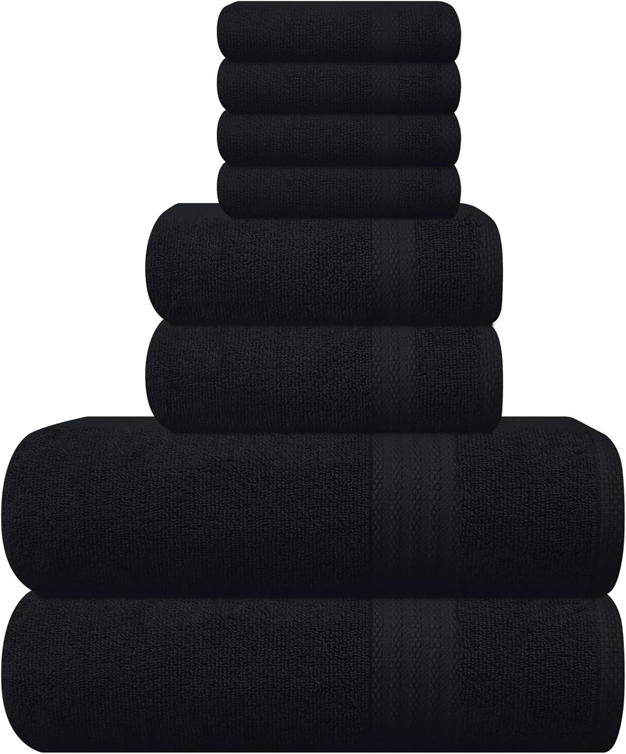 GLAMBURG Ultra Soft 8-Piece Towel Set - 100% Pure Ringspun Cotton, Contains 2 Oversized Bath Towels 27x54, 2 Hand Towels 16x28, 4 Wash Cloths 13x13 - Ideal for Everyday use, Hotel & Spa - Pink