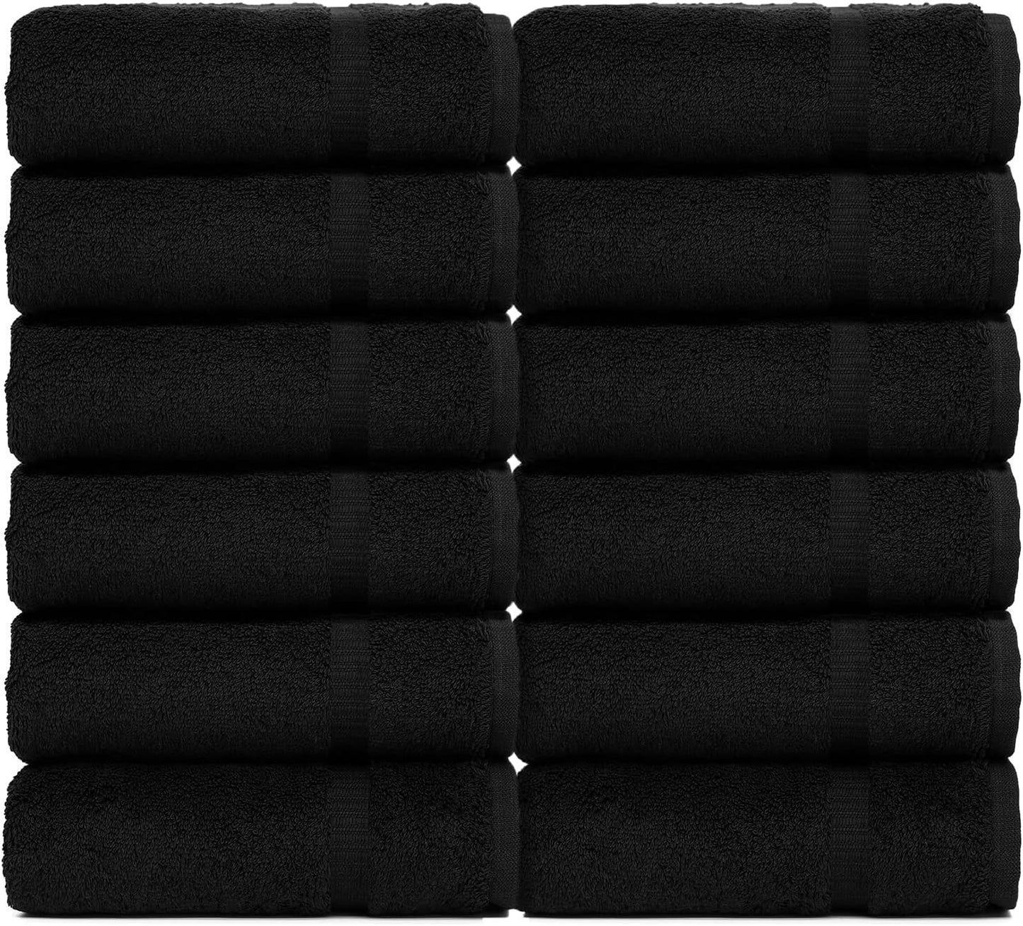 Luxury Hotel & Spa Quality, Quick Dry 100% Turkish Cotton, 700 GSM, Eco Friendly Towel, Bathroom and Kitchen Dobby Border Towels, 2-Bath Towel, 2-Hand Towel, 2-Washcloth (Bundle Set of 6, Moss)