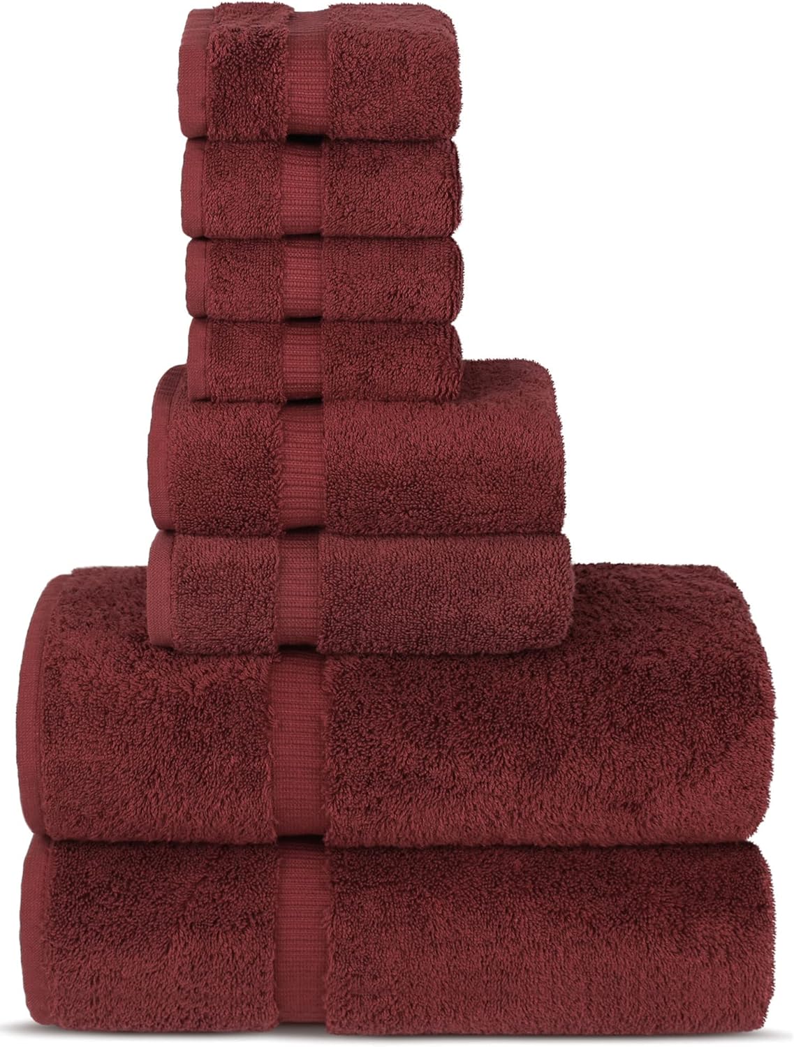Chakir Turkish Linens Luxury Spa and Hotel Quality Premium Cotton 6-Piece Towel Set (2 x Bath Towels, 2 x Hand Towels, 2 x Washcloths)