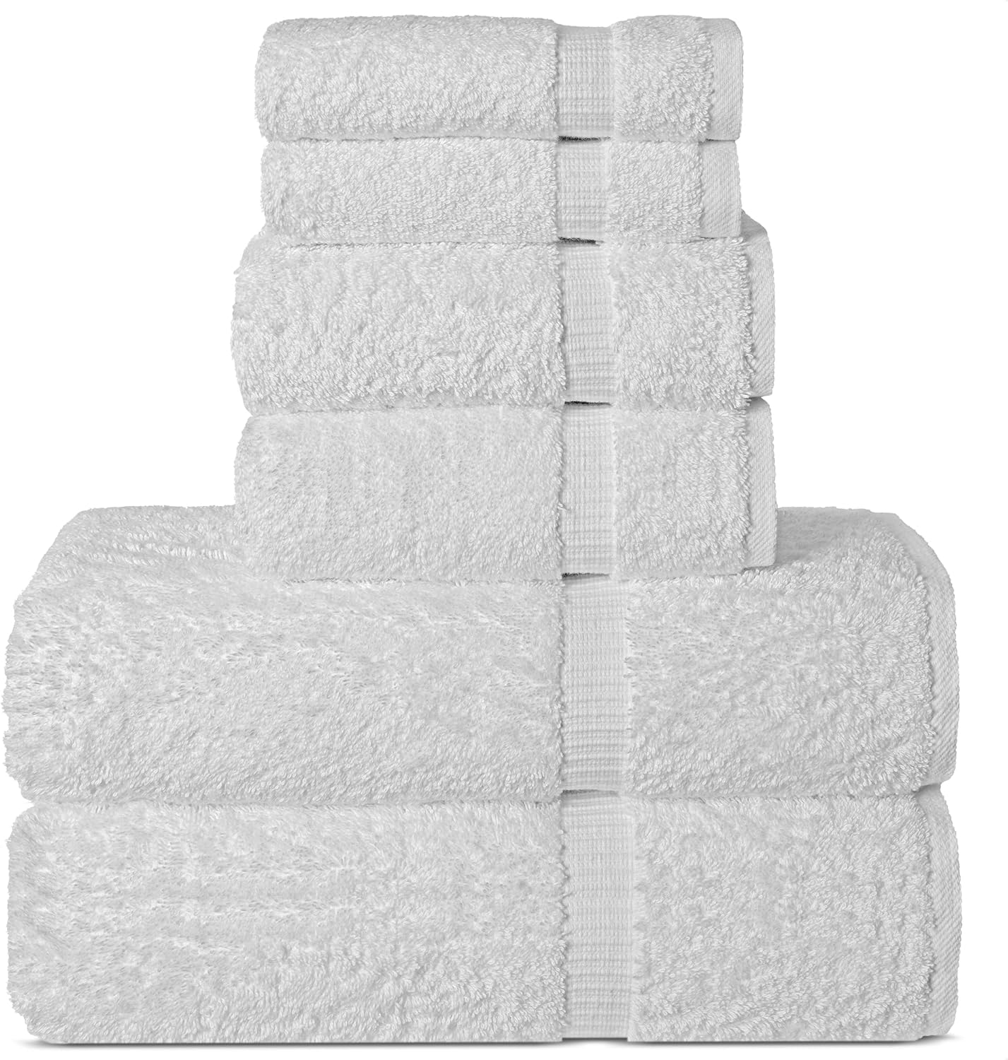Chakir Turkish Linens Luxury Spa and Hotel Quality Premium Cotton 6-Piece Towel Set (2 x Bath Towels, 2 x Hand Towels, 2 x Washcloths)
