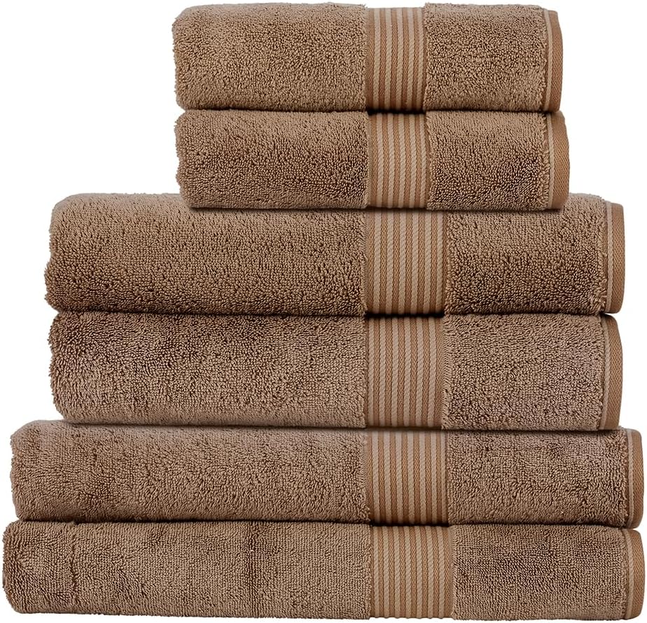 Christy Supreme Hygro 6 Piece Towel Set | Spruce Green | 100% Luxury Supima Cotton | Ultra Soft | Super Absorbent | 650GSM | 2 Bath Towels 2 Hand Towels 2 Face Cloths
